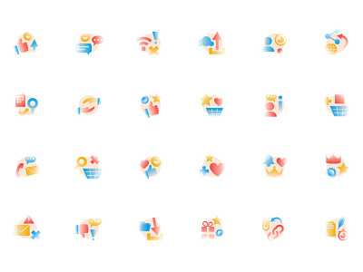 icons art colorful design gradient group icon icons set style transparency ui vector