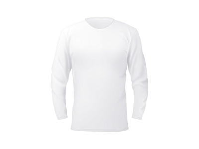 Vector long sleeve shirt art body design full gradient graphic long mesh real realistic shirt sleeve soft style vector
