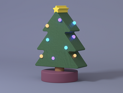 Christmas Tree 3d c4d christmas christmas tree concept illust illustrator lopoly3d lowpoly modeling motion