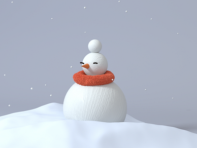 Snowman 3d animation branding c4d design illust illustration motion snow snowflake snowman winter