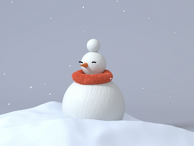 Snowman 3d animation branding c4d design illust illustration motion snow snowflake snowman winter