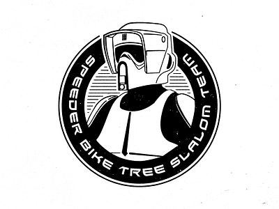 Speeder Bike Tree Slalom Team logo scout trooper star wars storm trooper the empire strikes back