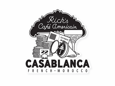 Casablanca - Rick’s Cafe Americain bogart casablanca classic french morocco morocco movies