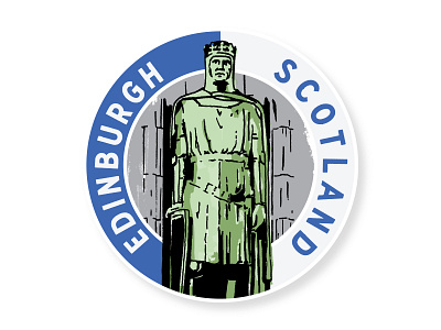 Edinburgh Scotland Sticker arthur castle edinburgh knight legend luggage label scotland sticker travel