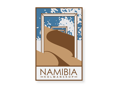 Kolmanskop, Namibia Sticker africa kolmanskop luggage label namibia sand dunes travel sticker