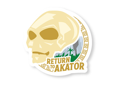 Return To Akator - Travel Sticker crustal skull indiana jones luggage label skull sticker travel