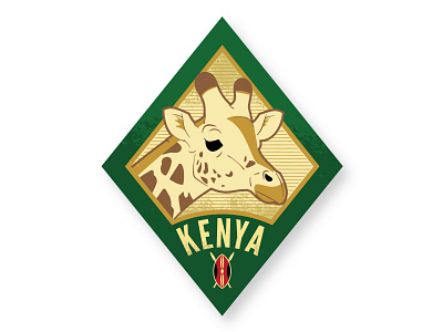 Kenya Travel Sticker adventure africa badge giraffe kenya safari travel travel sticker