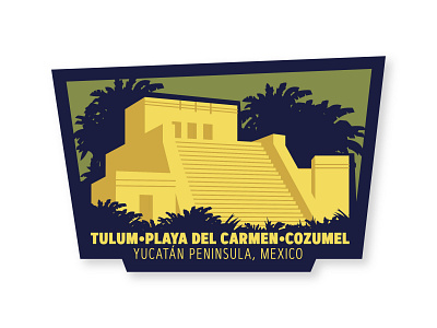 Tulum, Playa Del Carmen, Cozumel Travel Sticker cozumel luggage label mayan riviera mexico playa del carmen ruins travel sticker tulum