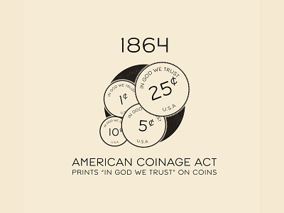 This Day In History - April 22, 1864 coin coins history ingodwetrust money