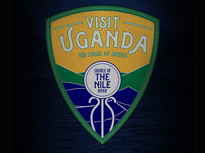 Uganda Travel Patch adventure africa badge ninja patch the nile travel uganda