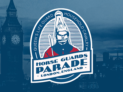 Horse Guards Parade Luggage Sticker badge cavalry england horse guard parade london travel