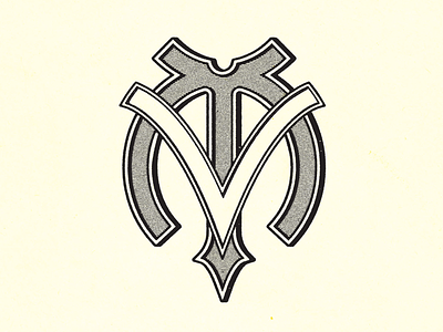 MV Monogram monogram type typography victorian