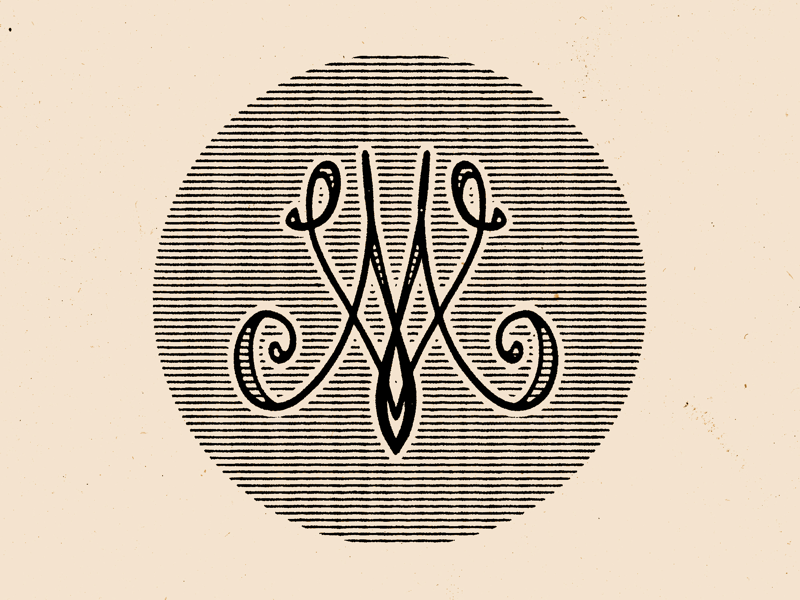 Old school m and v monogram exploration typography type logo monogram