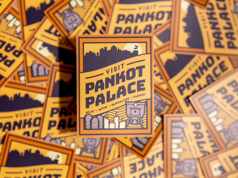 Indiana Jones and the Temple of Doom - Pankot Palace sticker label luggage vintage pankot temple of doom indiana jones