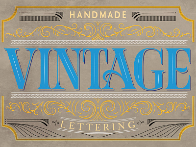 Vintage Lettering baroque decorative elegant fancy handlettering illustration lettering ornamental renaissance rococo royal typography victorian vintage