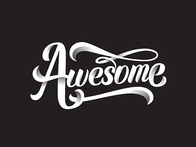 Awesome Brush Script Lettering