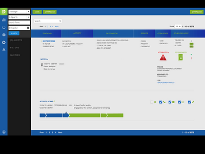 Tracking Dashboard ui ux