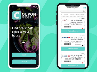 Coupon Finder App #uidaily app flat icon logo typography ui ui ux design ux