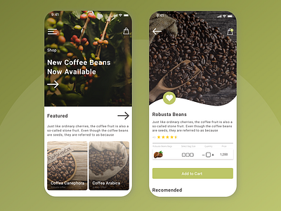 Coffee Bean Manufacture E-Commerce Concept