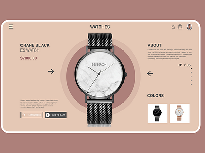 Watch Store Product Page Concept