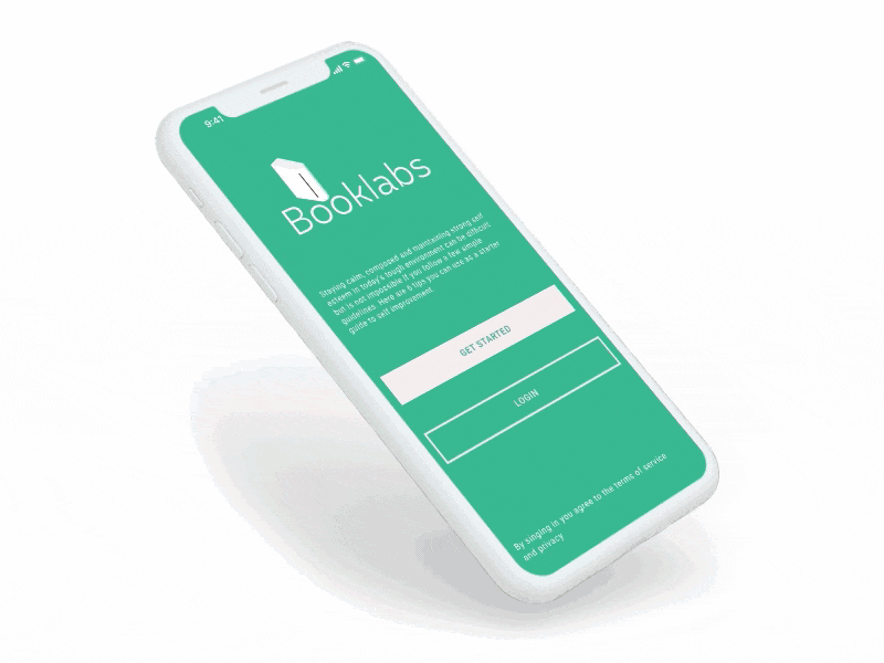 Booklabs - AudioBook app branding flat minimal ui ux