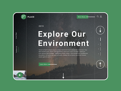 Place Explore Landing Page Concept design ui ux