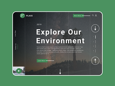 Place Explore Landing Page Concept