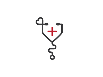 Clinic branding clinic cross heart hospice hospital logo love stethoscope