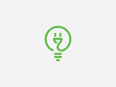 Happy Bulb branding bulb electricity energy green happy light logo plug plugin
