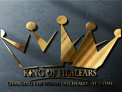 king of healers design logo typogaphy vector