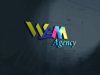 WEM Agency design flat logo typogaphy vector