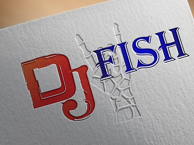 DJ FISH.nightlife & enjoyment branding design logo typogaphy vector