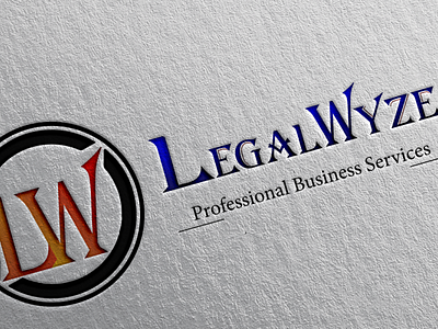 LegalWyze(Professional Business Service) design flat logo typogaphy vector