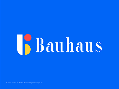 Bauhaus logo adobe bauhaus blue geometric hidden treasures logo minimal typography