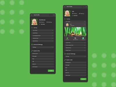 User Profile agriculture app asthetics design mobile ui uidesign uitrends user profile ux