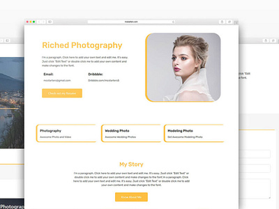 Download Photography Free Elementor Template