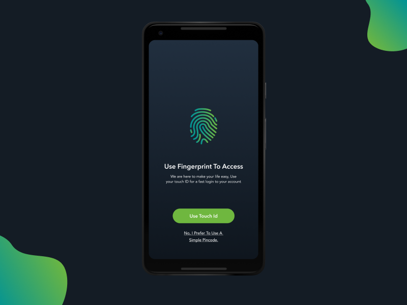 login with Fingerprint and facial recognition ui design by Hajra ...
