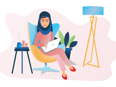 Work from Home Illustration