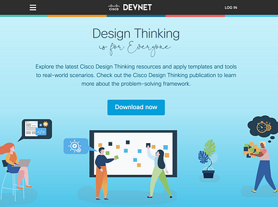 Dev Net Design Thinking design illustration art illustrations microsite