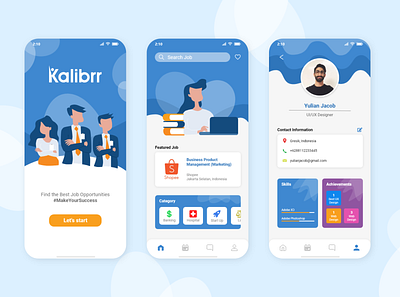 re-design Kalibrr Mobile Apps app art design graphic design illustration illustrator ui