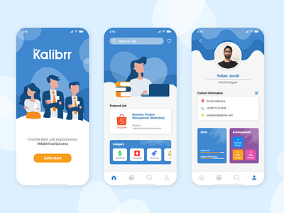 re-design Kalibrr Mobile Apps