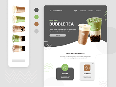 Bubble Tea Web Design design uiux user interface web design