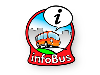 InfoBus branding cartoon logo