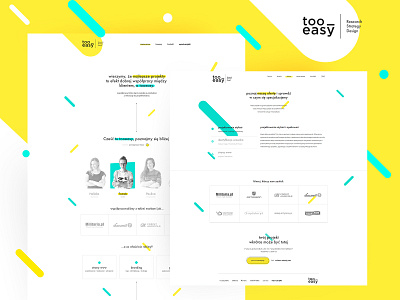 tooeasy agency website branding logo portfolio vector web design website design