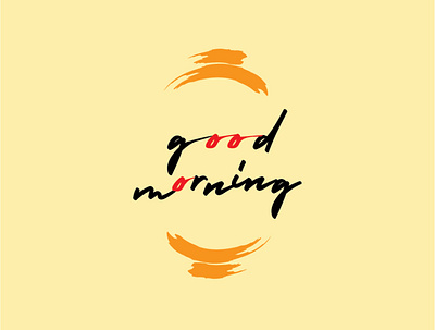 Good Morning design illustration typography vector