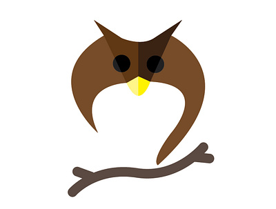 Owl graphic design illustration logo vector