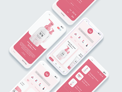 An E-commerce product page design App version app branding icon illustration typography ui ux