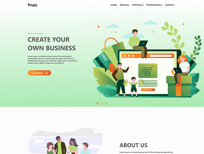 An Agency Home page agency website branding design illustration ui web