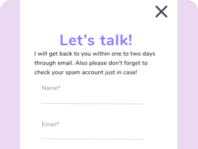 Contact Form design ui ux web