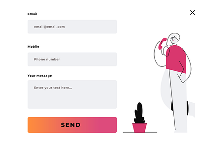 Contact Form design ui ux